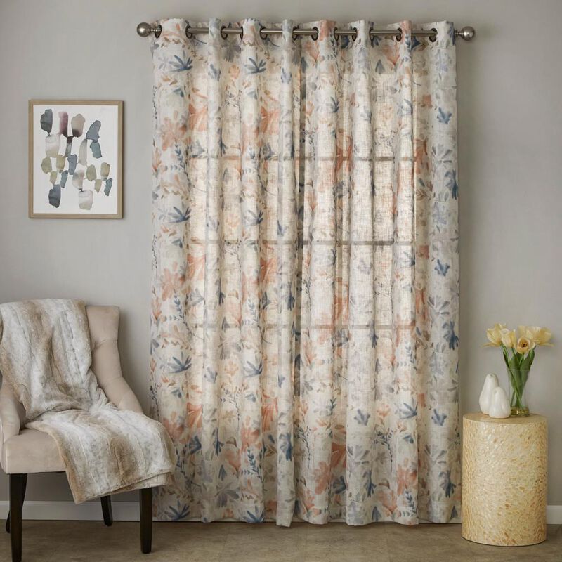 SKL Home By Saturday Knight Ltd Painted Garden Window Curtain Panel - 52X63", Multi
