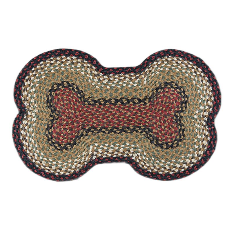 Earth Rugs Db-19 Burgundy Mustard Large Dog Bone 18 X 28 image number 0