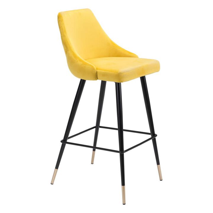 Belen Kox Piccolo Bar Chair, Yellow Velvet, Belen Kox