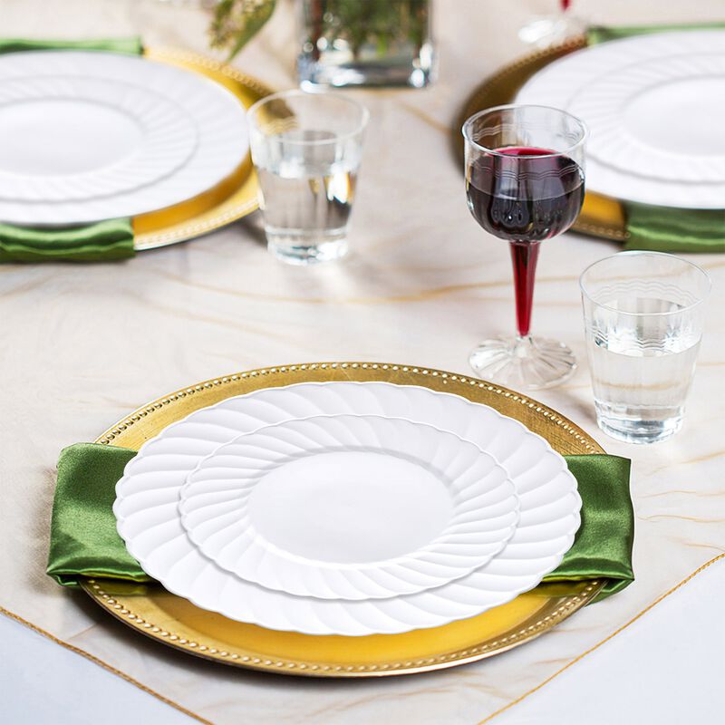 White Flair Plastic Wedding Value Set (72 Sets) image number 7