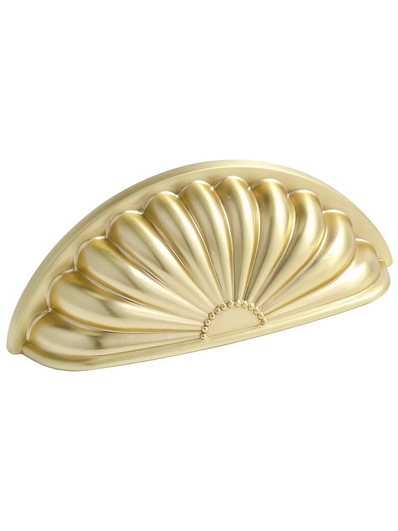 JIASENBAO Brushed Gold Cabinet Cup Pulls 3"" Hole Center 2 Pack Brass Drawer Pulls Kitchen Hardware Cabinet Handles Dresser Hand