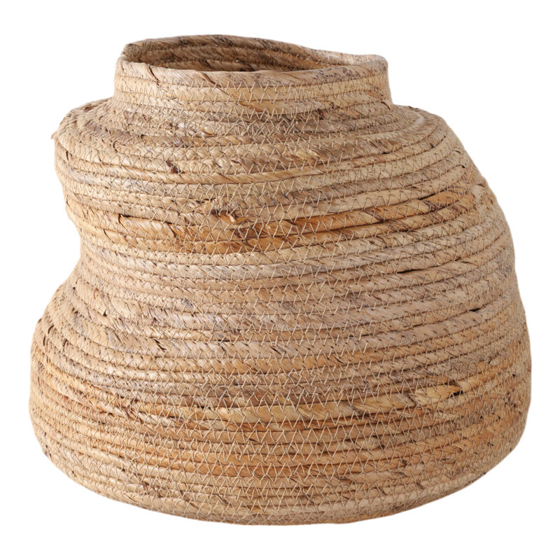 13x12" Curvy Banana Leaf Vase, Natural image number 3
