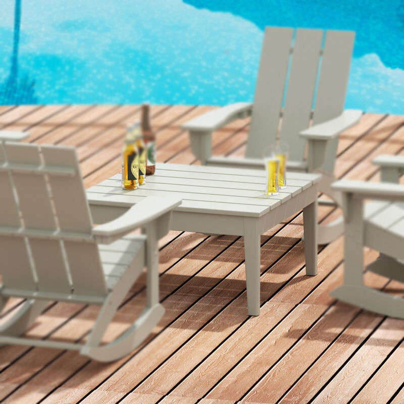 WestinTrends Outdoor Patio Modern Adirondack Conversation Table