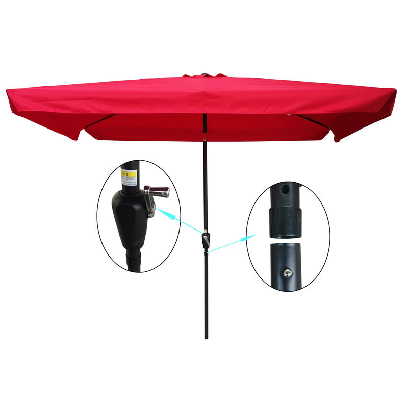 Streamdale 10' x 6.5' Patio Umbrella with Crank image number 2