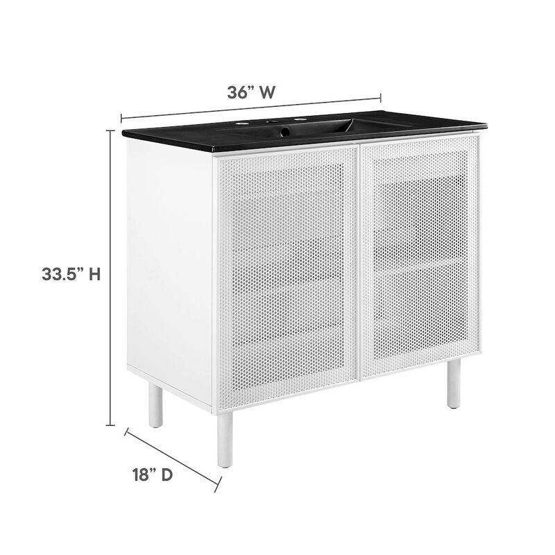 Calla 36" Single Combo in Black White image number 2