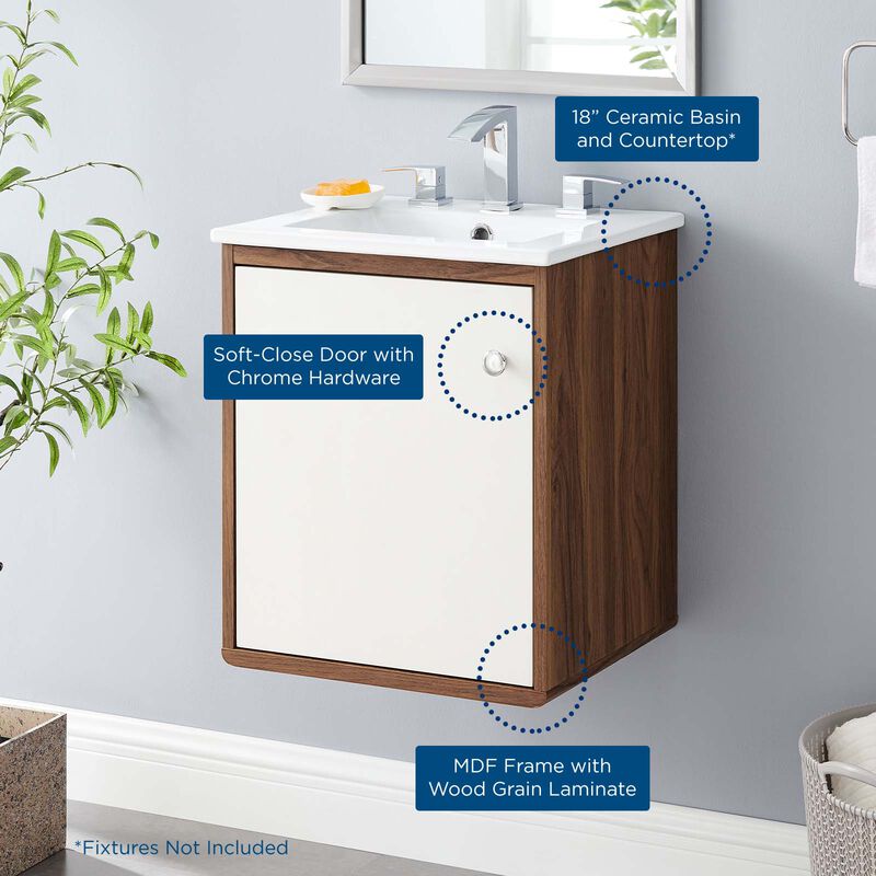 Transmit 18" Wall-Mount Bathroom Vanity image number 8