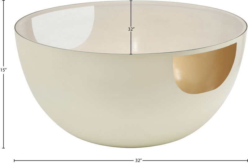 Meridian Furniture Doma Cream / Gold Coffee Table