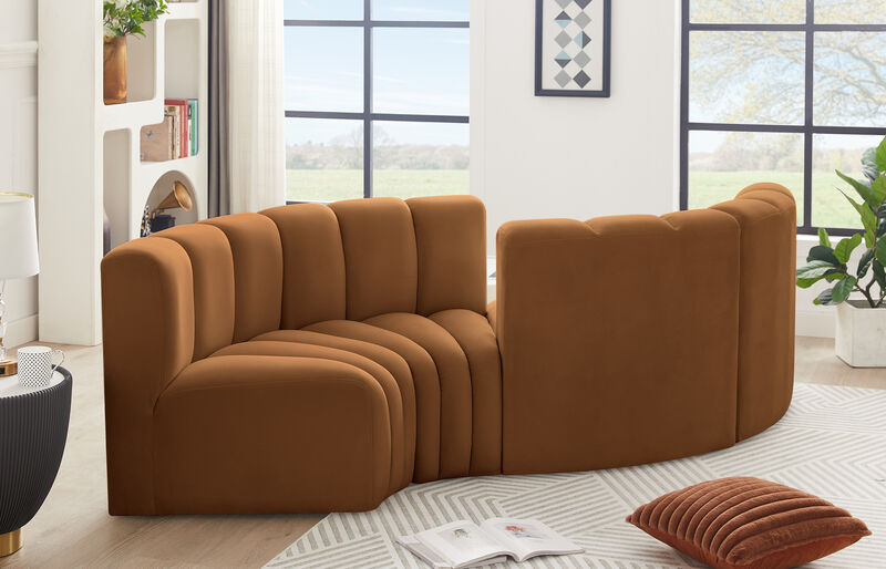 Meridian Furniture Arc Saddle Velvet Modular Sofa image number 1