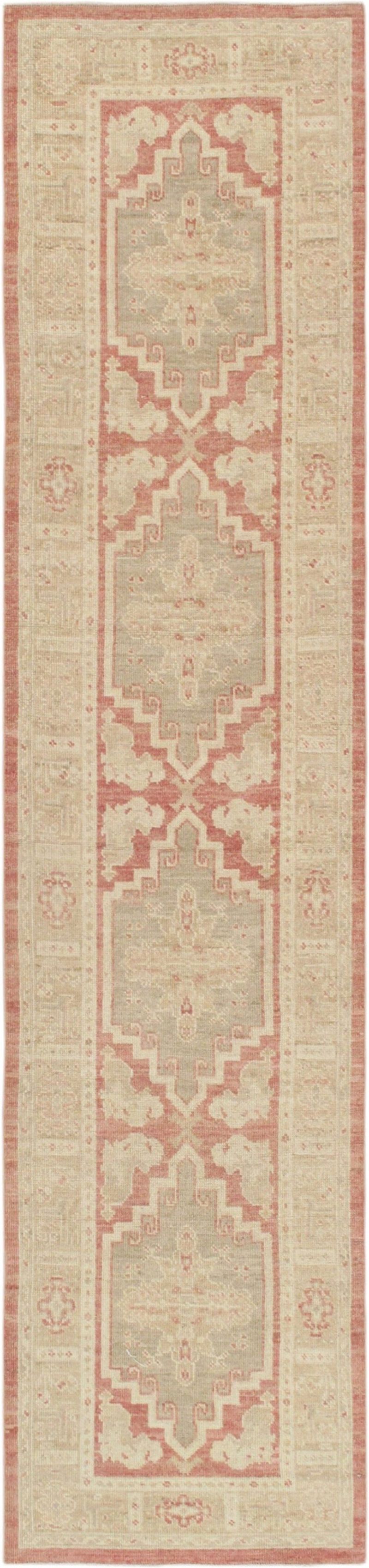 Pasargad Home Turkish Oushak Hand-Knotted Wool Runner- 2'11" X 12' 9" image number 0