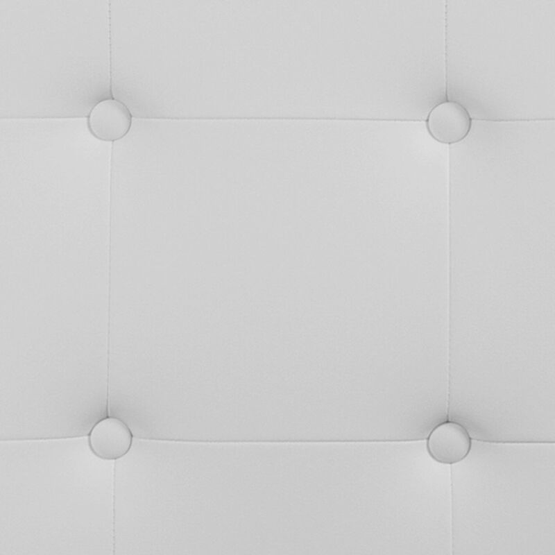 Flash Furniture Tufted Upholstered Queen Size Headboard in White Vinyl image number 9