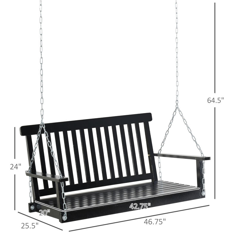 Hivvago Outdoor 2-Person Patio Porch Swing image number 2