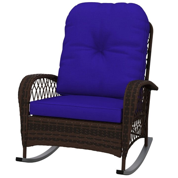 Sturdy Wooden Rocking Chair for Porch Deck and Garden Use