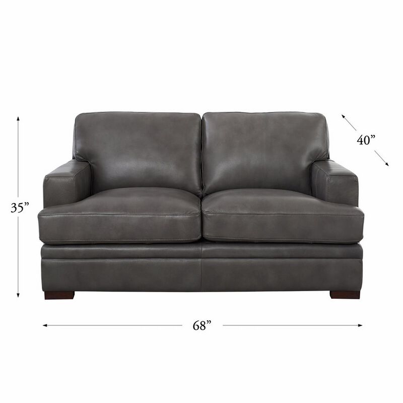 Georgia Top Grain Leather Loveseat