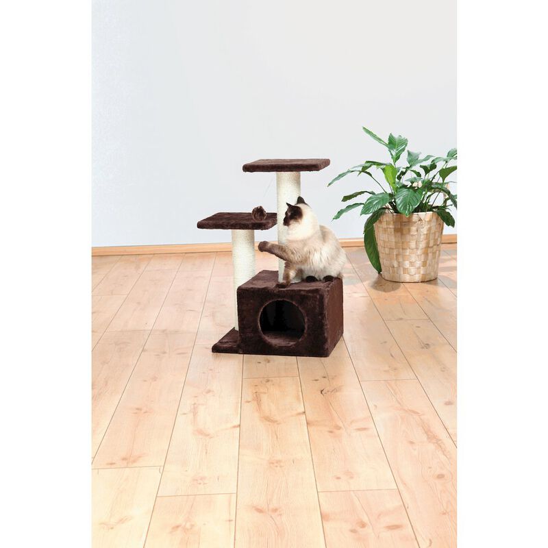 TRIXIE Valencia Plush & Sisal 3-Level 28" Cat Tree with Scratching Posts & Condo image number 1