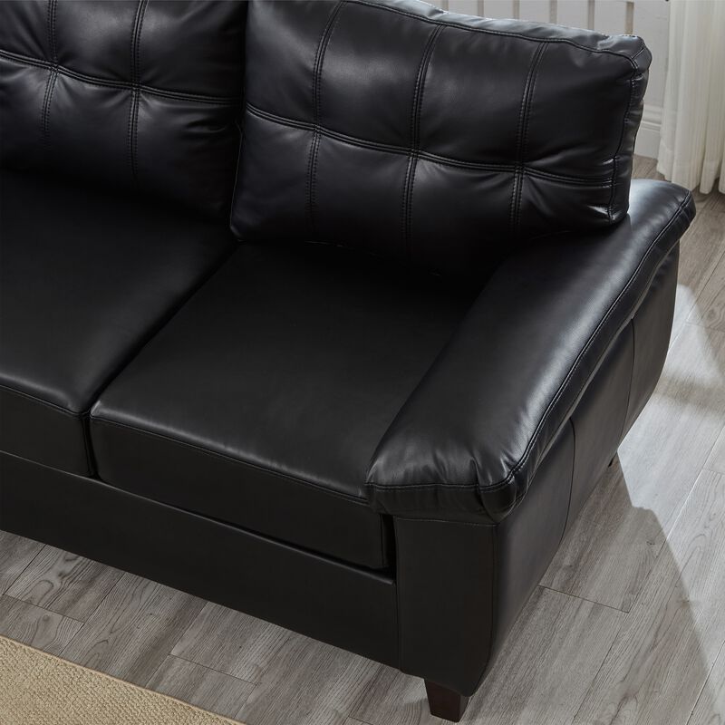 Buldef Breathable Faux-Leather Sofa image number 8