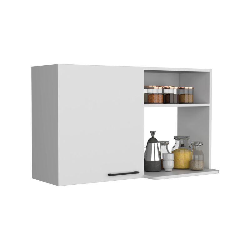 DEPOT E-SHOP Salento 2 Stackable Wall-Mounted Storage Cabinet with 2 Side Shelf