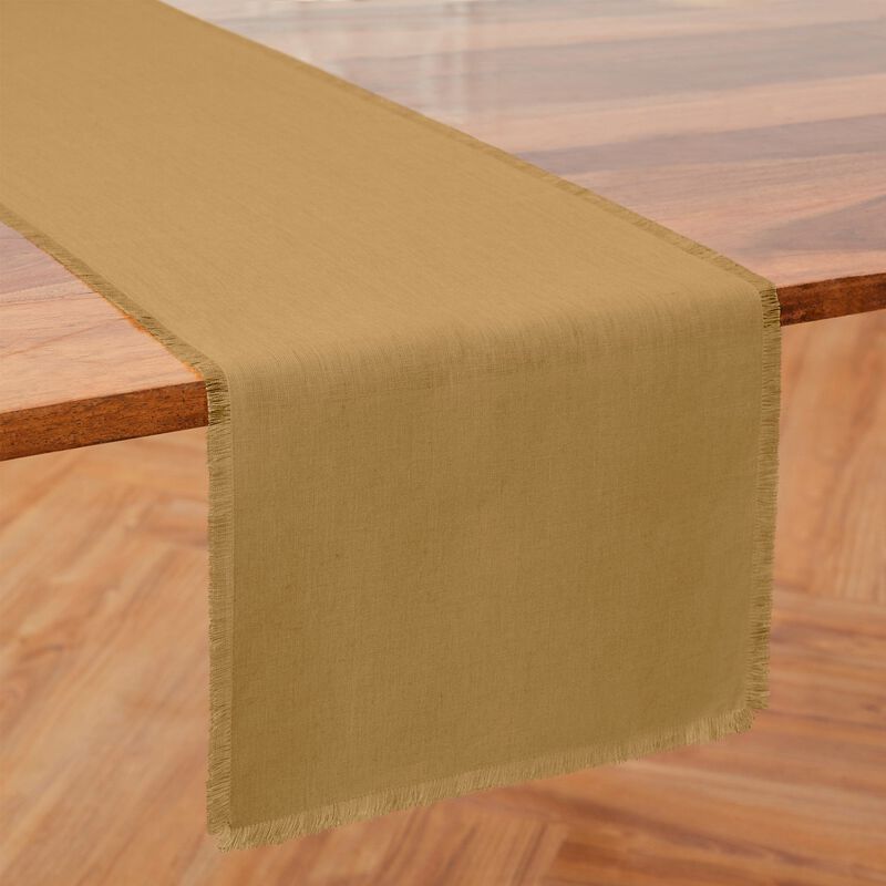 Christmas Linen Table Runner - Fringe, Solino Home