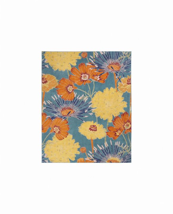 HomeRoots Floral Power Loom Area Rug