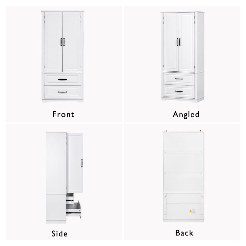 Merax Farmhouse Kitchen Pantry Cupboard Cabinet