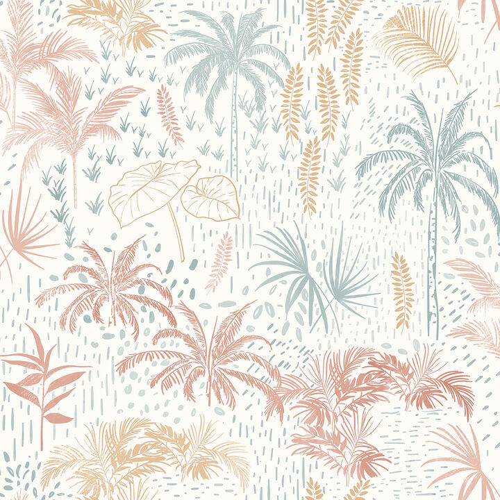Etched Tropic Peel and Stick Wallpaper
