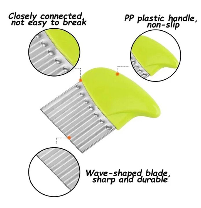 Pack of 4 Stainless Steel Crinkle Cutters