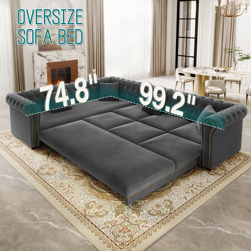 Bomswe 115.3" L-Shaped Sleeper Sofa image number 6
