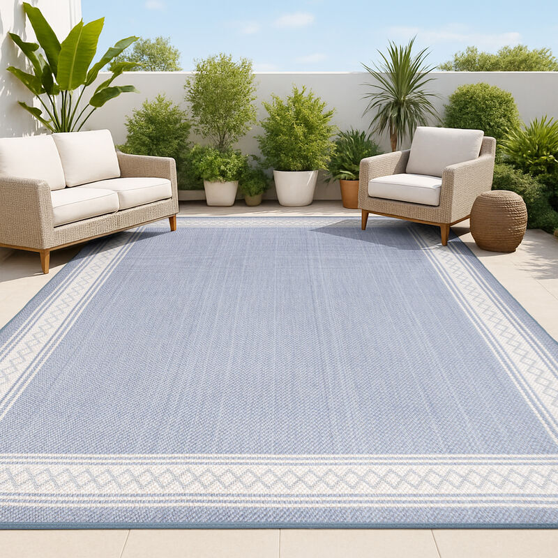 Lucia Classic Diamond Border Indoor/Outdoor Area Rug