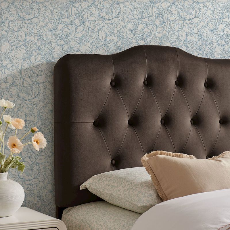 Annabel Stain-Resistant Performance Velvet Twin Headboard image number 7