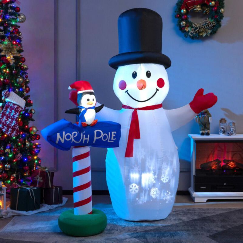 Hivvago Inflatable Christmas Decoration with Built-in Snowflake Projector