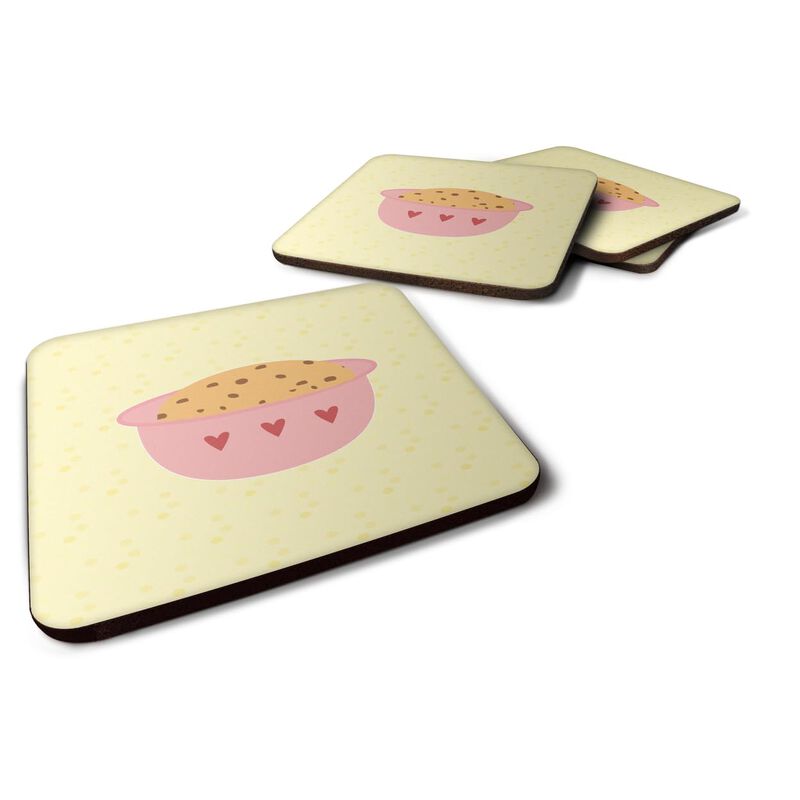 Caroline's Treasures Cookie Dough on Yellow Decorative coasters, 3.5, Multicolor