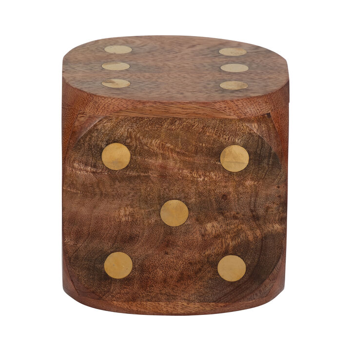 Wood, 5x5 Dice, Antique Brown