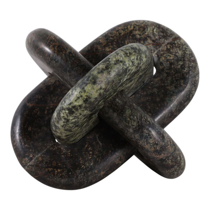 6" Green Forest Marble Knot