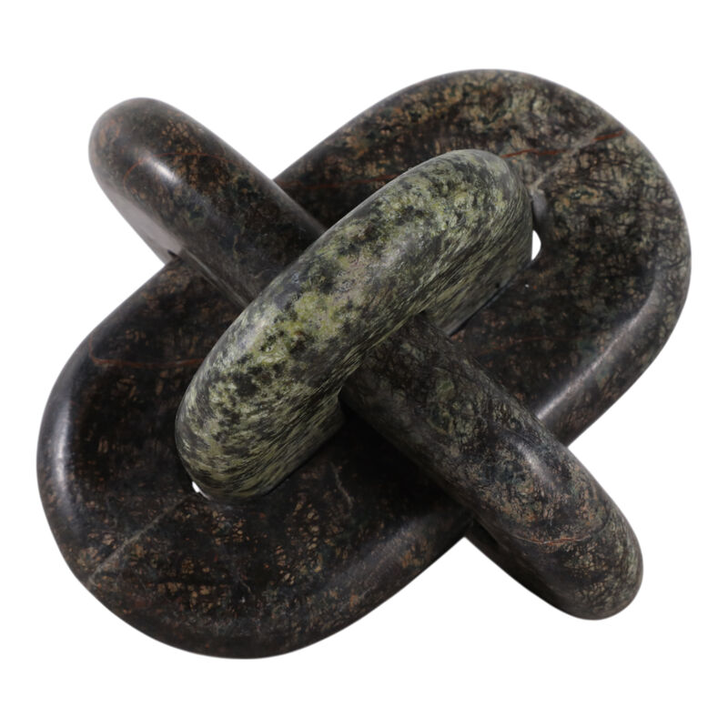 6" Green Forest Marble Knot image number 0