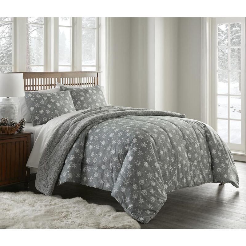 Micro Flannel Reverse to Sherpa Comforter Set