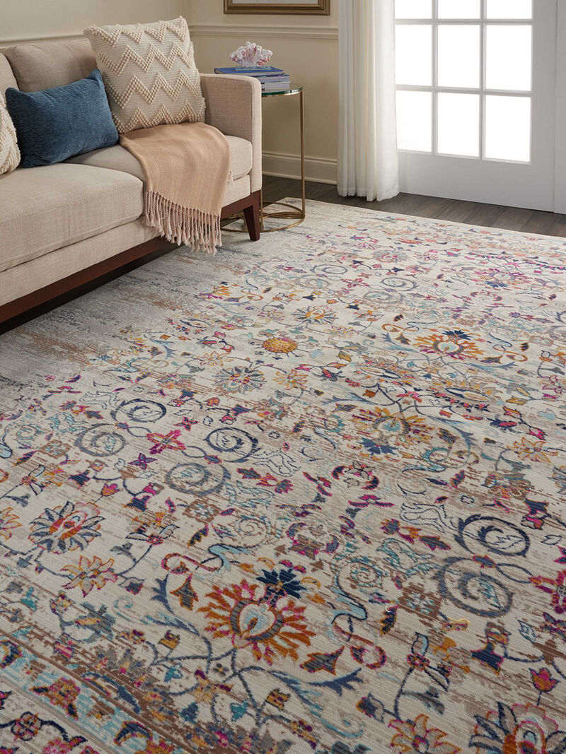 Vintage Kashan VKA02 Ivory 4' x Round Rug