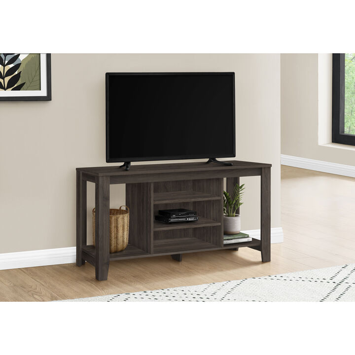 Monarch Specialties I 3567 Tv Stand, 48 Inch, Console, Media Entertainment Center, Storage Shelves, Living Room, Bedroom, Laminate, Brown, Contemporary, Modern