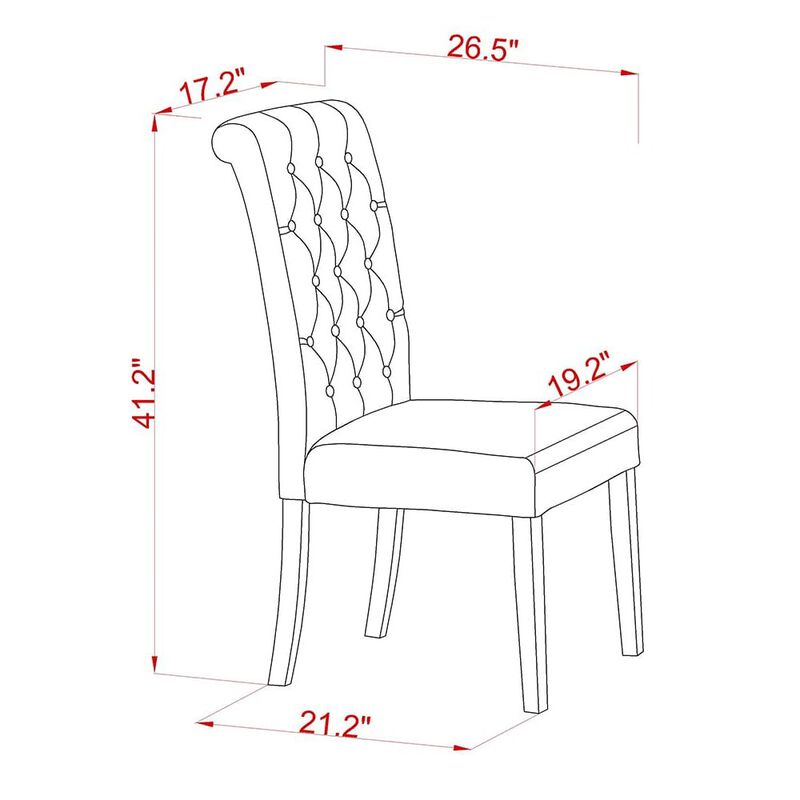 East West Furniture Dining Room Set Mahogany