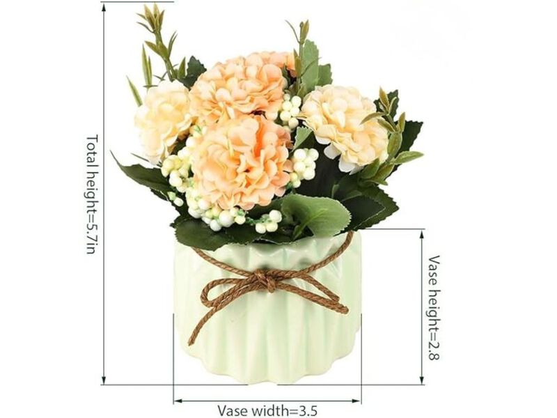 White Artificial Hydrangea Flower Stems Vase Filler Bouquet image number 2