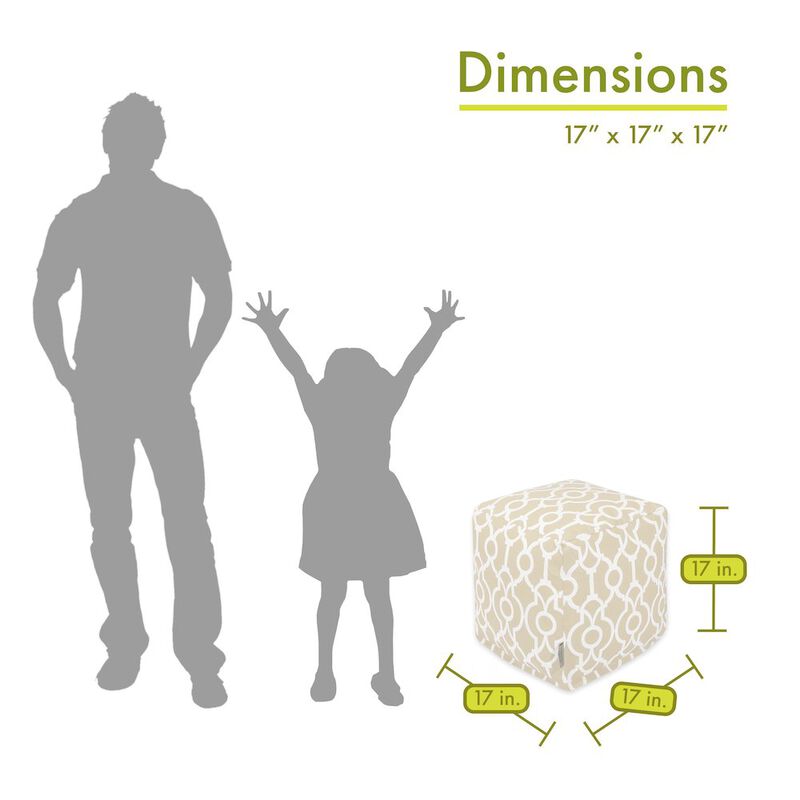 Majestic Home Goods Cube Pouf Athens Sand