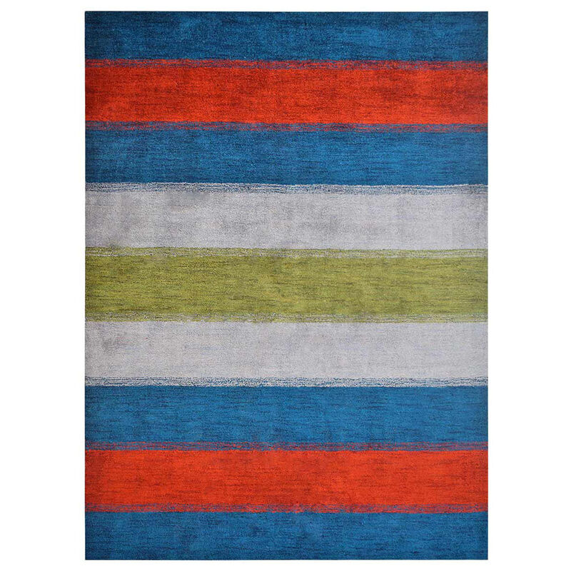 RUGSOTIC CARPETS HAND KNOTTED LOOM SILK ECO-FRIENDLY AREA RUGS  - Contemporary Design, High Pile Thick Handmade Anti Skid Area Rugs for Living Room, Bed Room (LS0617) image number 1