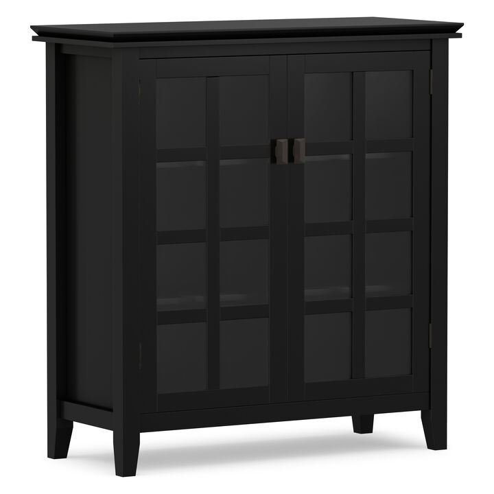 Artisan SOLID WOOD 38 inch Wide Transitional Medium Storage Cabinet in Black