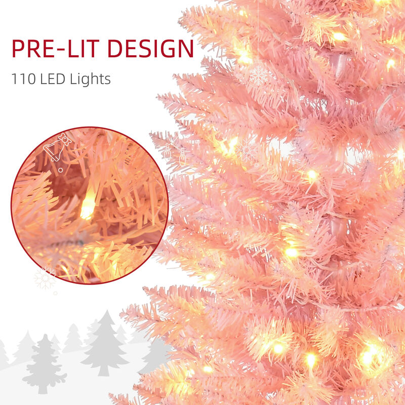 BreeBe 5' Artificial Pencil Christmas Tree with Realistic Branches image number 4