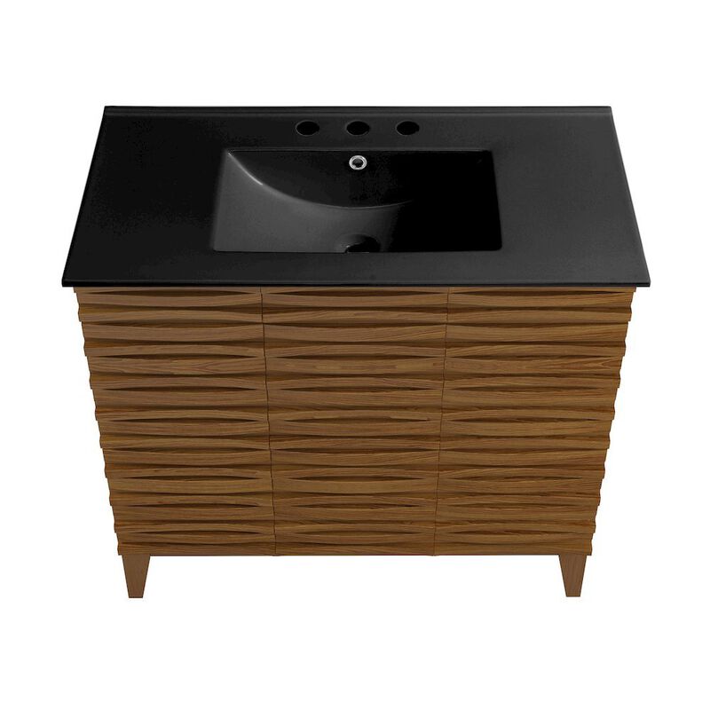 Swiss Madison Cascade 36 in. Bathroom Vanity with 3-Hole Ceramic Sink Top image number 2