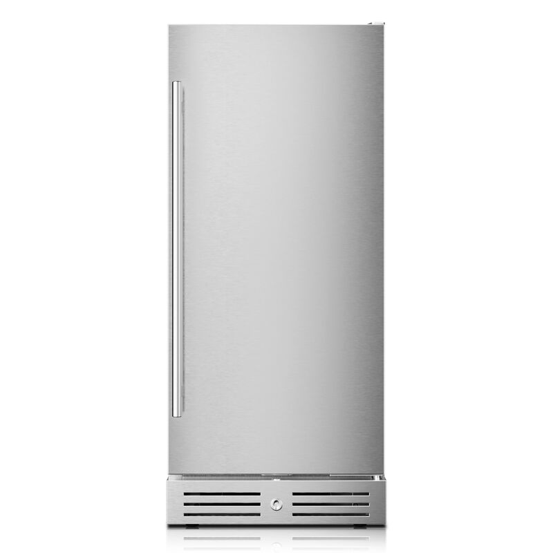15 inch Beverage Refrigerator, 100 Cans Beverage Fridge , Stainless Steel Indoor/Outdoor Refrigerator image number 0