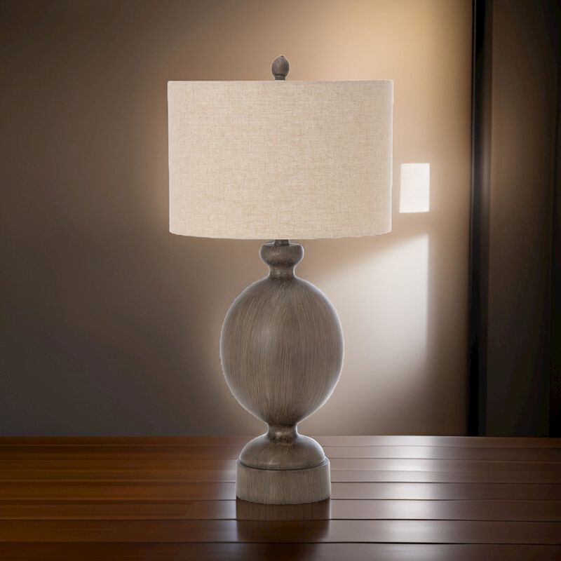 Lux Lighting Wren 30 Distressed Brown Poly Table Lamp, (Set of 2)