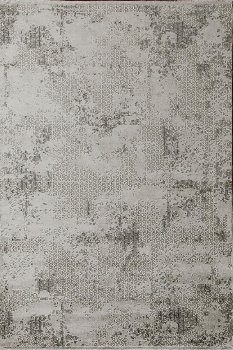 HomeRoots Abstract Distressed Area Rug With Fringe image number 2