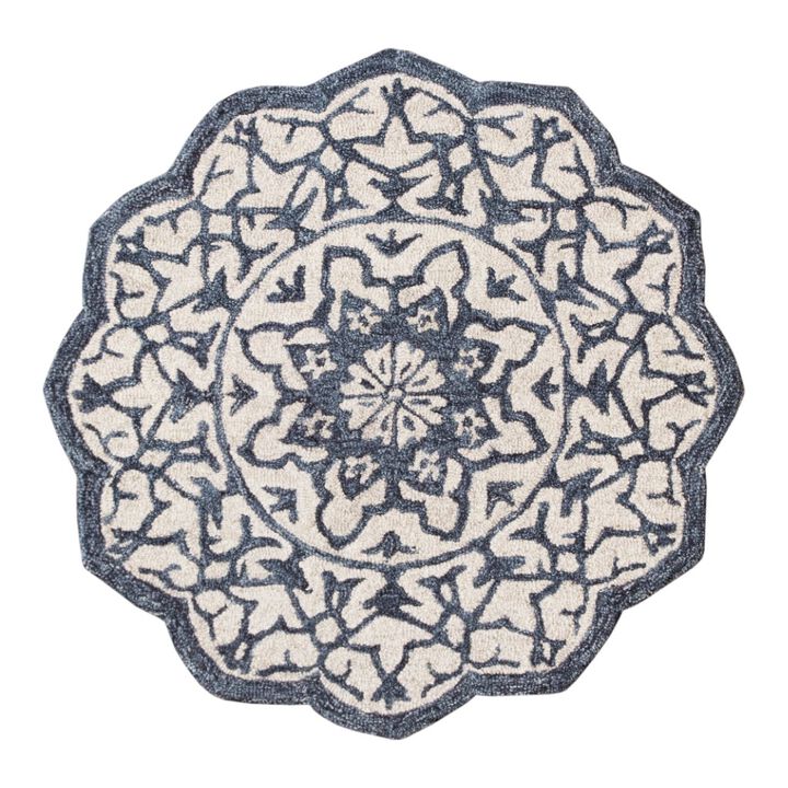 HomeRoots Round Decorative Area Rug