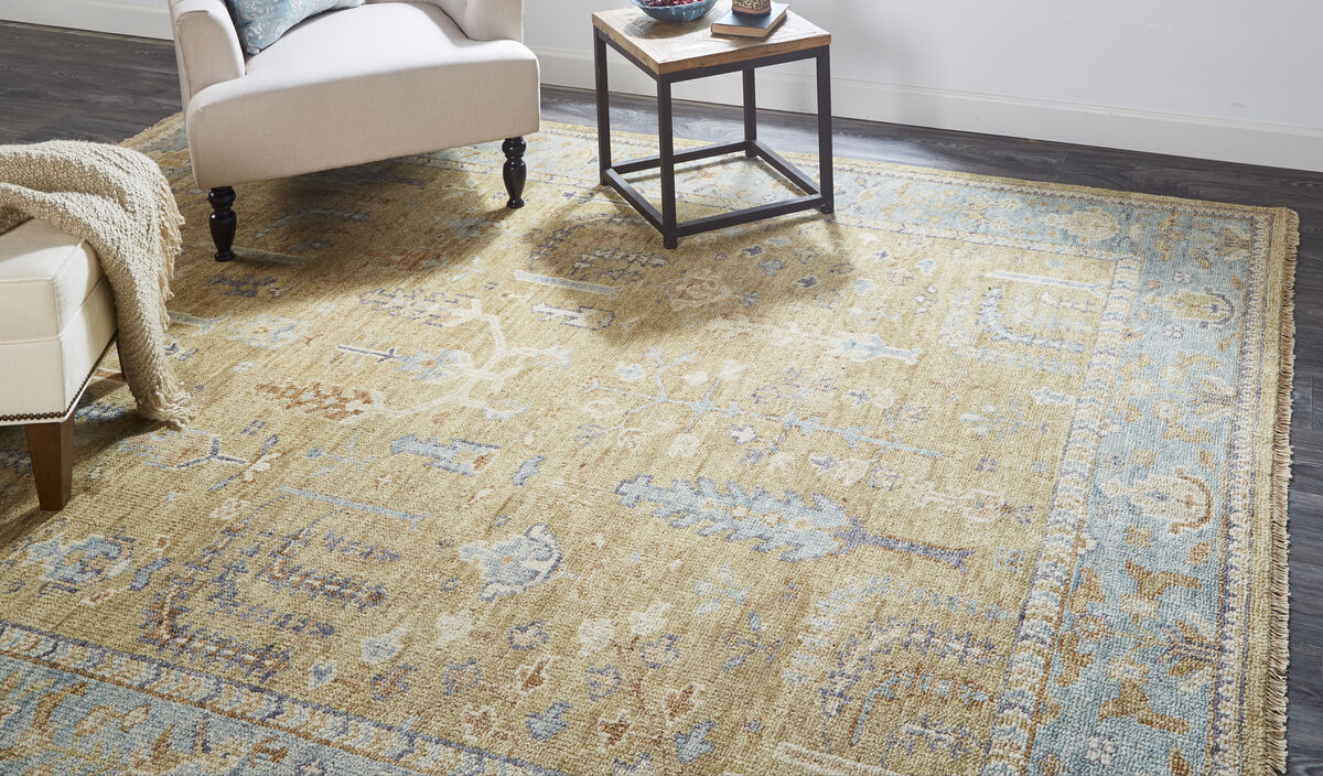 Carrington 6501F Gold/Blue/Gray 2' x 3' Rug