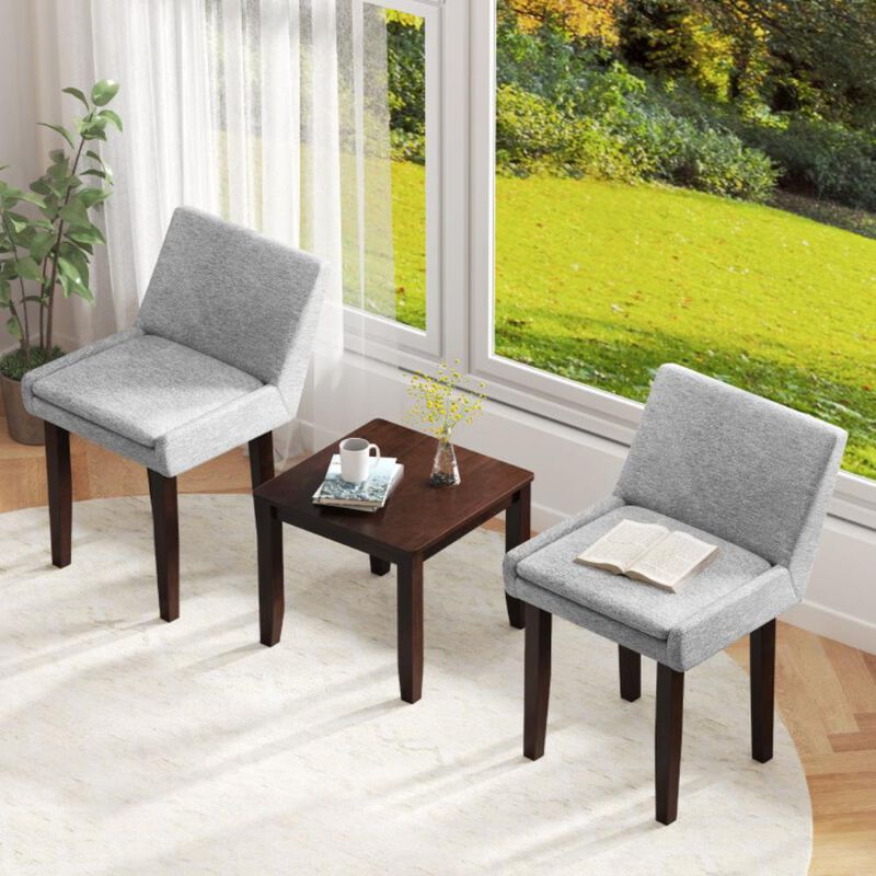 Hivvago 3-Piece Accent Table and Chair Set for Kitchen and Living Room
