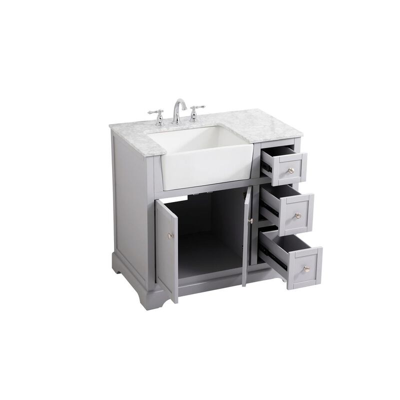 Elegant Kitchen and Bath 36 inch Single bathroom vanity in grey